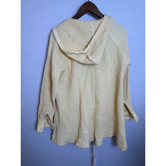Free People Chill Mood Hoodie in Yellow Oversized Sz M - Picture 5 of 5